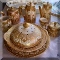 P14. T & V Limoges gold and white breakfast set. 
